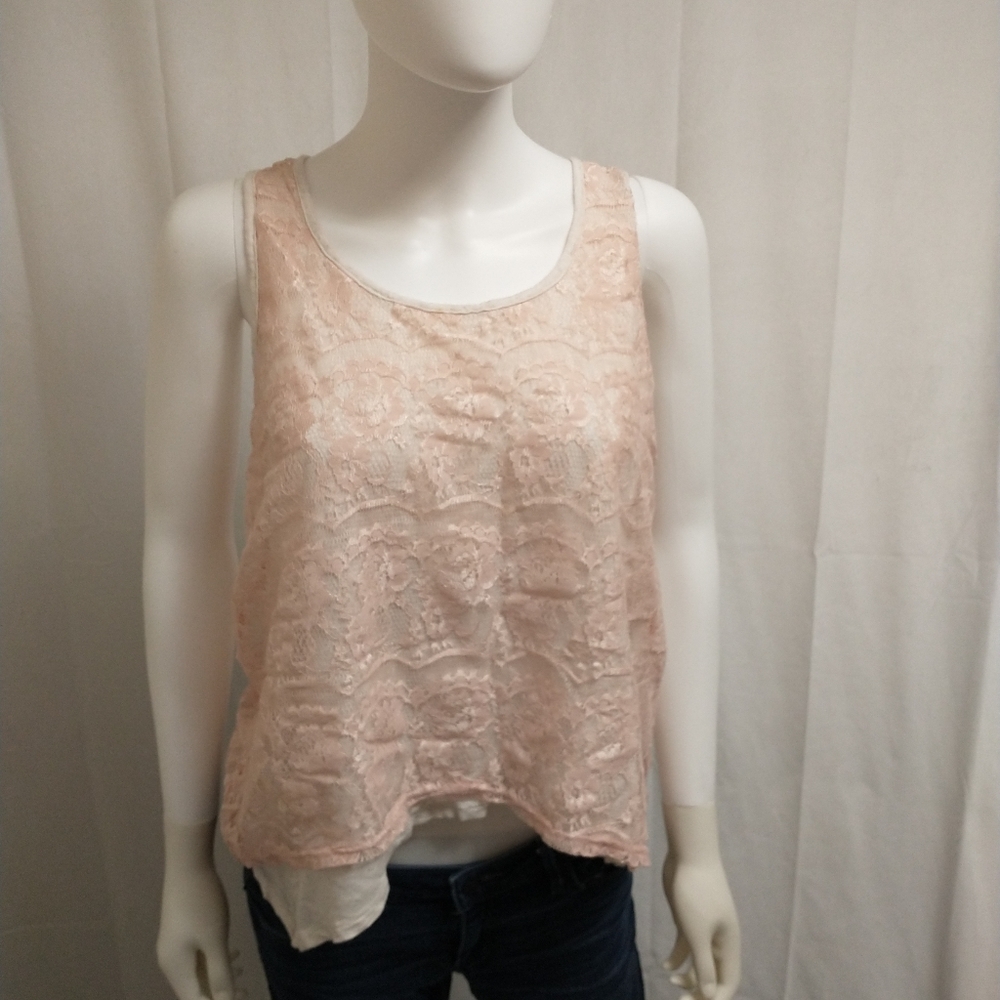 Vanity Blush Lace Tank